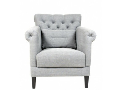 Sessel Club Lounge Designer Stuhl Polster Sofa 1 Sitzer Relax Fernseher Grau